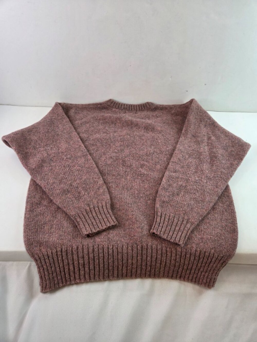 Vintage David Garrick Wool Sweater Mens Size Small Dusty Rose Eaton's 1980s NWT - Picture 6 of 10